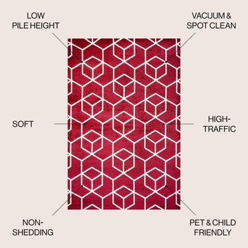 Tumbling Blocks Modern Geometric Area Rug 2